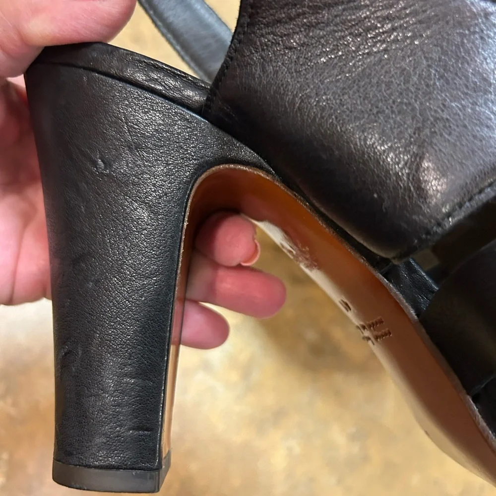 Designer Chie Mihara Black Women's Heeled Sandals - Picture 8 of 11